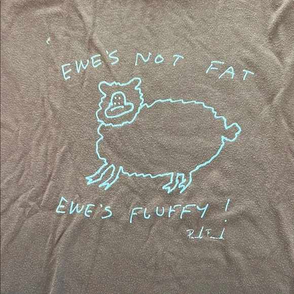 Brown Graphic T-Shirt with Sheep Design - Picture 2 of 3